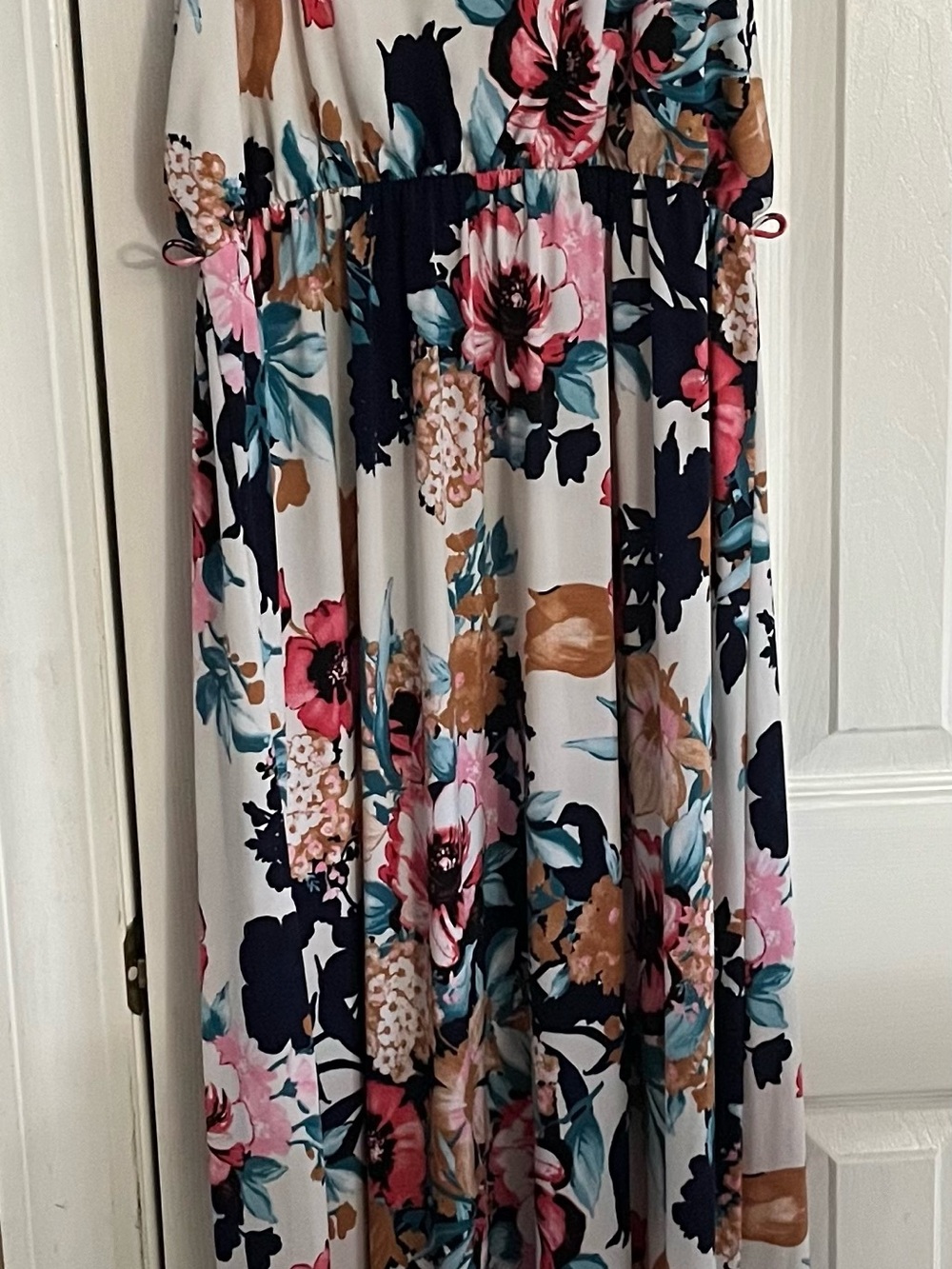 Floral Maxi dress- Navy & Pink Floral